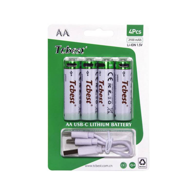 Opladelige batterier - AA - 4 stk. - USB