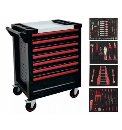 Værkstedsvogn - 290 dele værktøj