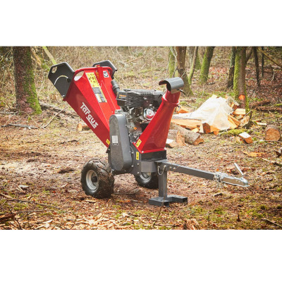 Flishugger med benzinmotor + elstart - max Ø120 mm træ
