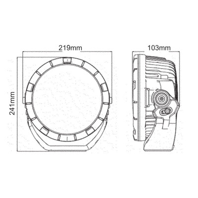 LED Projektør/kørelys - 162 watt