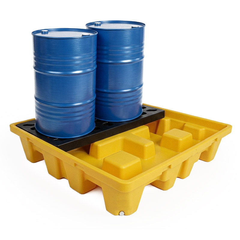Spildbakke til 2 stk. 100 liters tromler