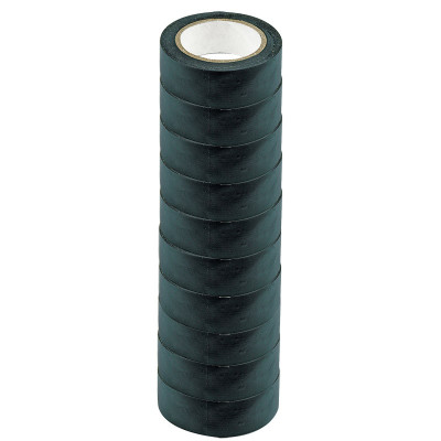 Sort tape - bredde 19 mm - 10 stk.
