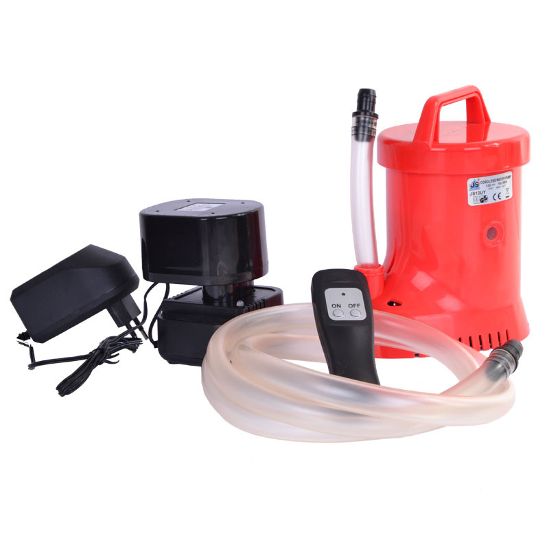 Ledningsfri vandpumpe m/batteri + fjernbetjening