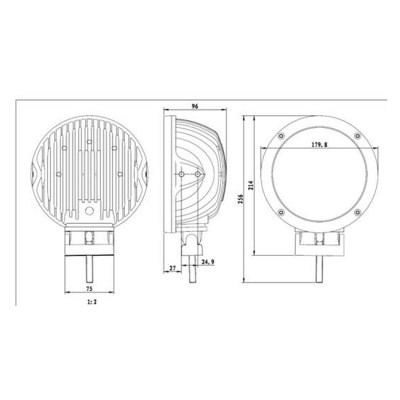 Projektør/kørelys LED 60 watt - wide
