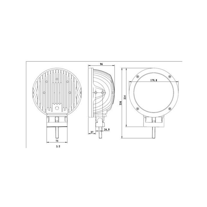 Projektør/kørelys LED 60 watt - wide