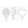 Projektør/kørelys LED 60 watt - wide