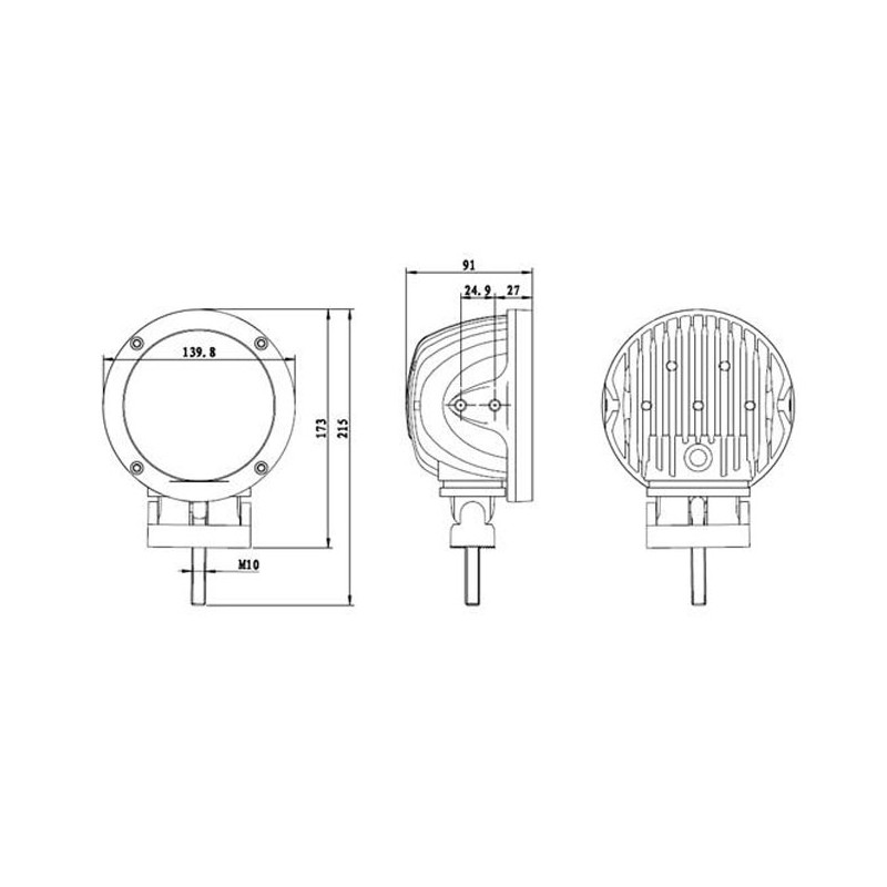 Projektør/kørelys LED 45 watt - wide