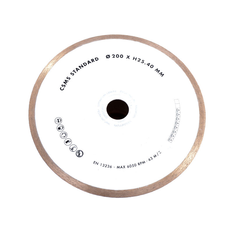 200 mm "lukket" diamantklinge 25,4 mm hul