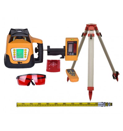 Rotorlaser med digital display + trefod + stadie