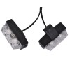 Blitzlys orange med 8 lamper + fjernbetjening