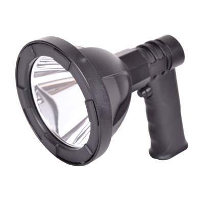 Proff. håndlampe / lommelygte med stor parabol