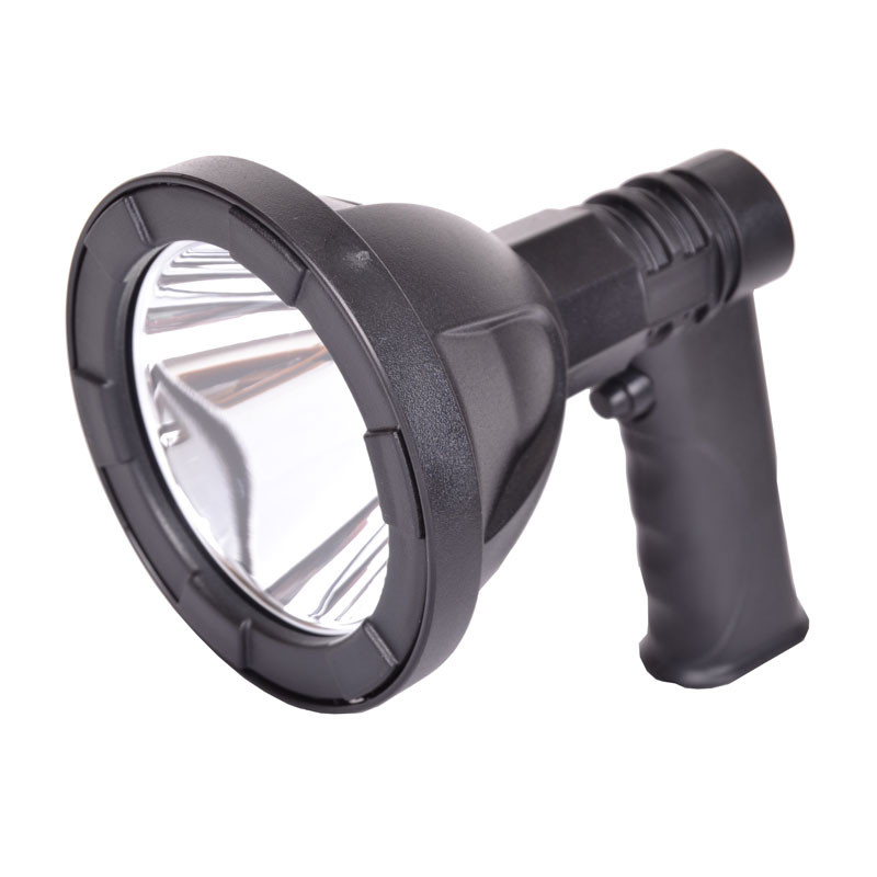 Proff. håndlampe / lommelygte med stor parabol