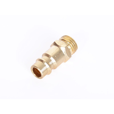 Trykluft nippel han - 1/4" udvendigt gevind - bronze