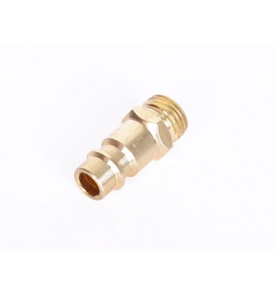 Trykluft nippel han - 1/4" udvendigt gevind - bronze