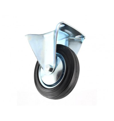 Transporthjul ø100 mm i hård gummi - fast fod