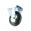 Transporthjul ø100 mm i hård gummi - fast fod