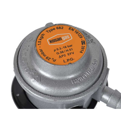 _ Kosan regulator til gas - lavtryk - med studs