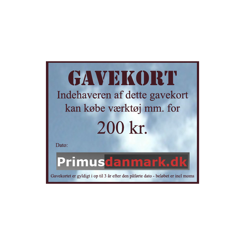 Gavekort 200 kr