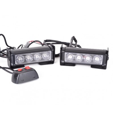 2 x LED Blitzlys med beslag