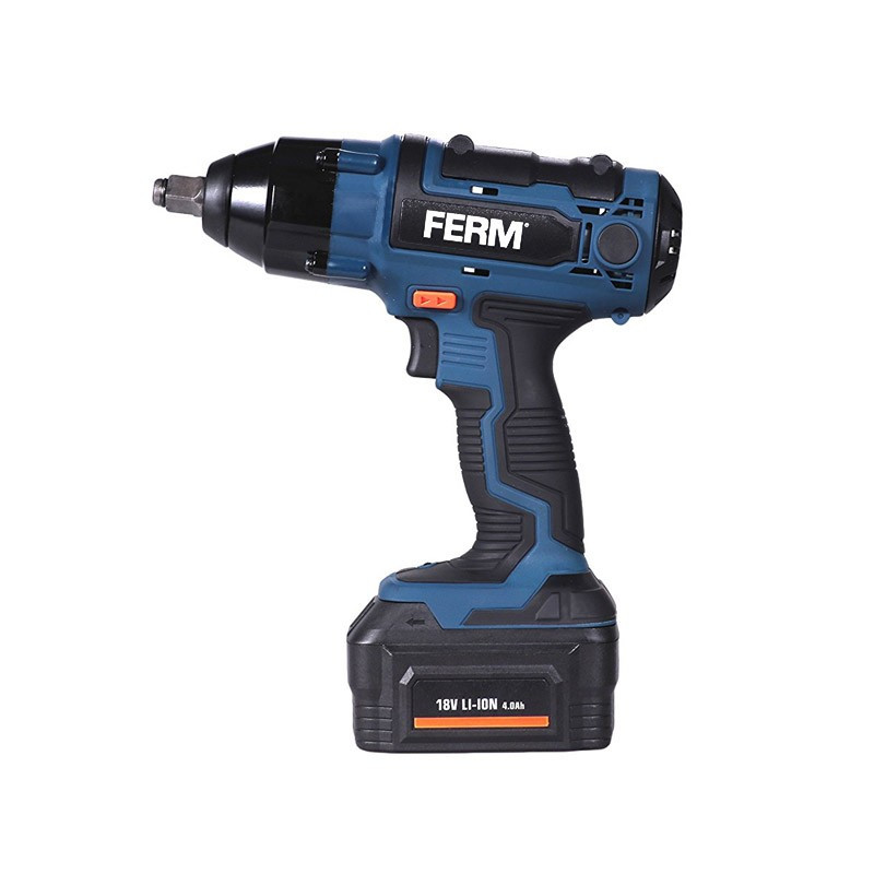 FERM Slagnøgle med 18 volt  4,0 Ah batteri